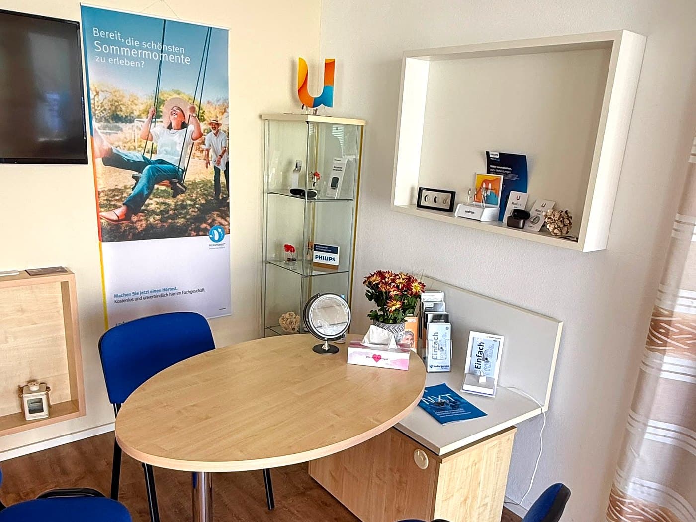 Beratungsraum im HörStudio Steinbauer in Plattling